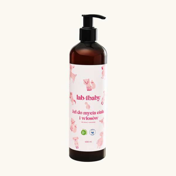 Żel do mycia ciała i włosów dla dzieci lab4baby 400 ml - łagodny, hipoalergiczny