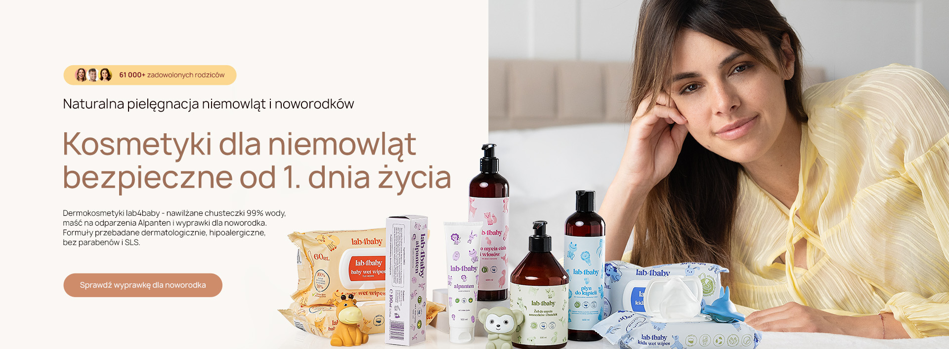 Naturalna pielęgnacja niemowląt i noworodków – dermokosmetyki lab4baby polecane przez ponad 61 000 zadowolonych rodziców