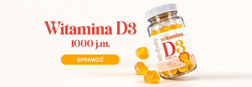 Witamina D3 1000 j.m. dla dzieci lab4baby w żelkach o smaku pomarańczowym: przejdź do sklepu
